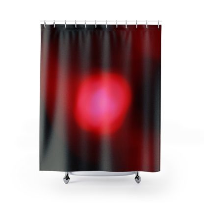 Glowing RED SHOWER CURTAIN