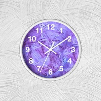 Swirls Purple Clock