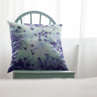 Purple Leaves Throw Pillow
