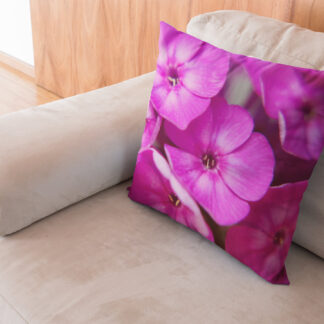Bright Pink Flowers Pillow