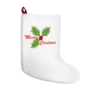 Green Holly And Berries CHRISTMAS STOCKING