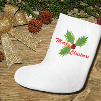 Holly And Berries Christmas Stocking