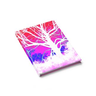 Abstract White And Purple Tree Scene Journal Notebook