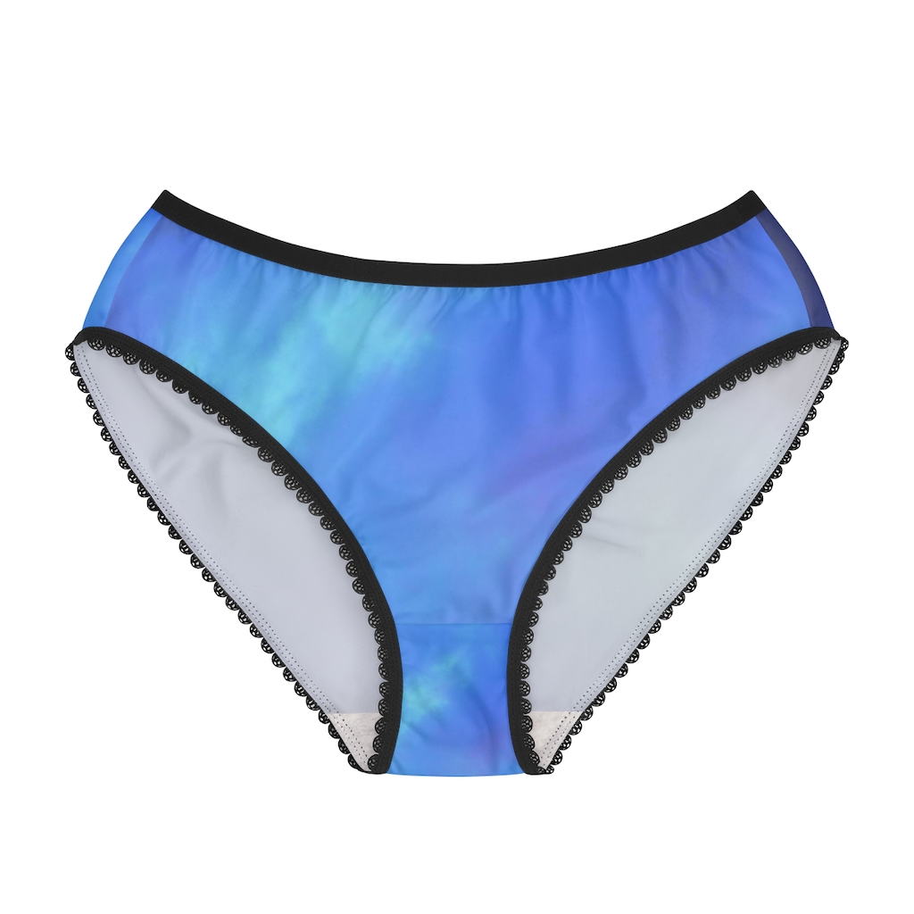 Light Blue Panties Abstract Blue Print Women's Briefs, Women's Fashion Underwear - MikeMBurkeDesigns