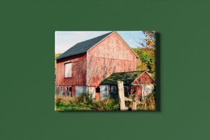 Old Red Barn Decaying Rustic Canvas Print