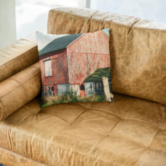 Rustic Red Barn Pillow