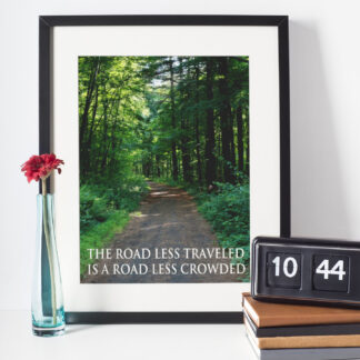 The Road Less Traveled Inspirational Poster Print