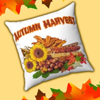 Sunflowers Autumn Harvest Fall Pillow