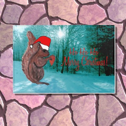 Christmas Squirrel Rug