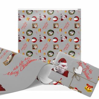 Santa Wrapping Paper_Silver