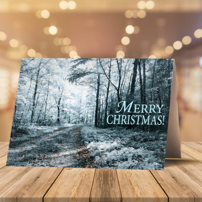 Snowy Forrest Scene CHRISTMAS CARD