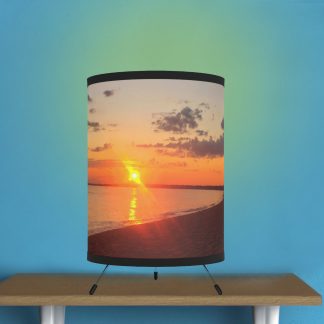 Beach Sunset Tripod Lamp