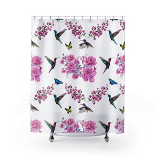 Hummingbird Pattern Shower Curtain