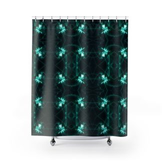 Green Tiles Shower Curtain