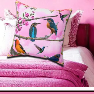 Pink Bird Pillow