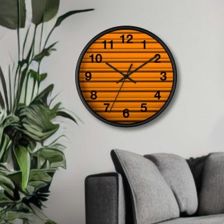Fins Orange Wall Clock