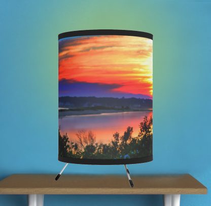 Rustic Sunset Tripod Lamp