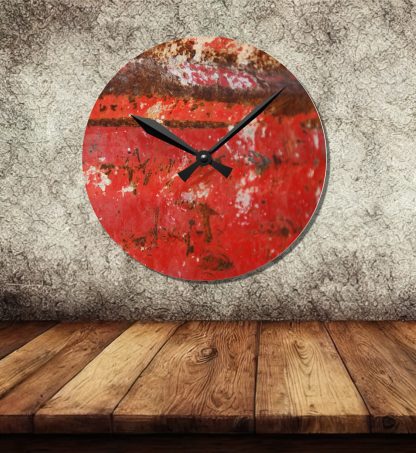 Rusty Red Metal Clock