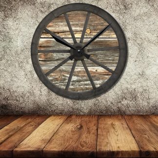 Wagon Wheel Clock